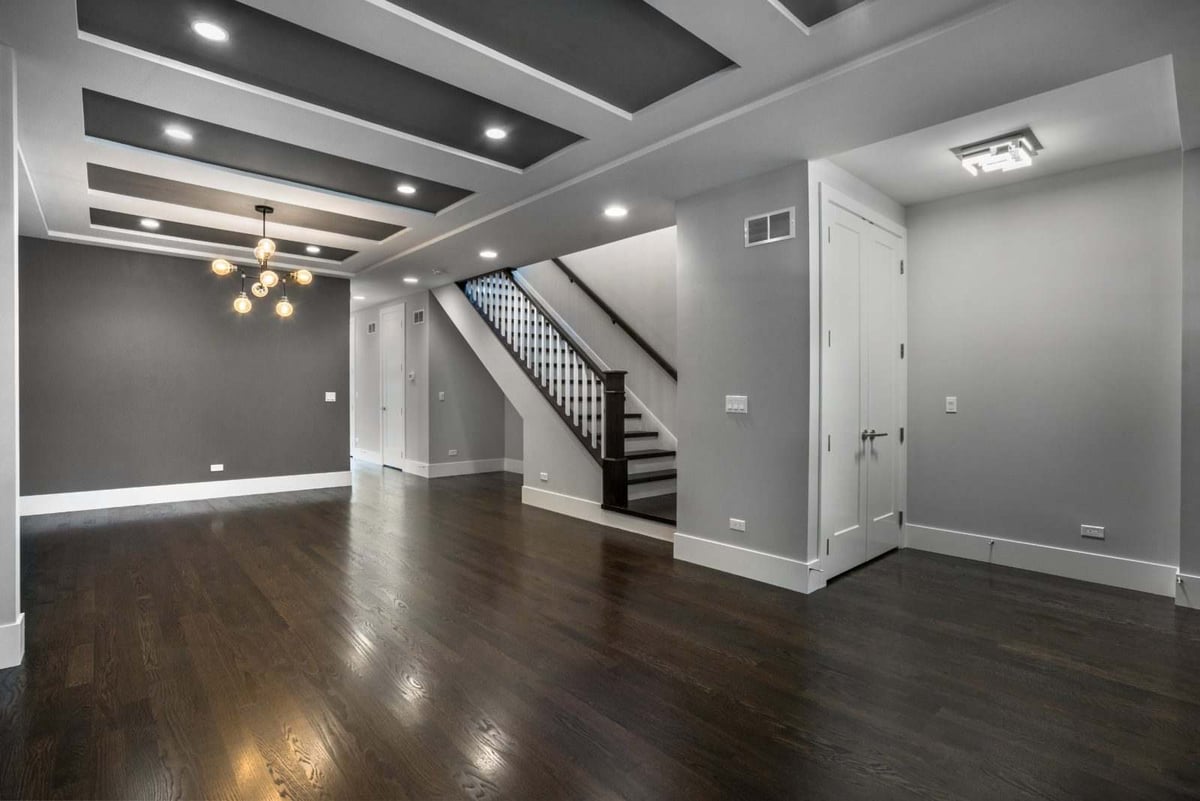 Basement Remodel with Under Stairs Nook