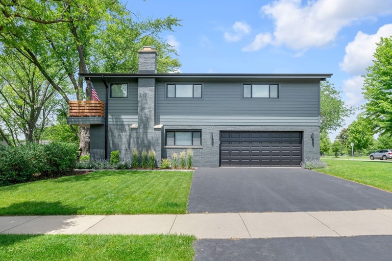 Flat Front View Driveway Arlington Heights Exterior Remodel-1