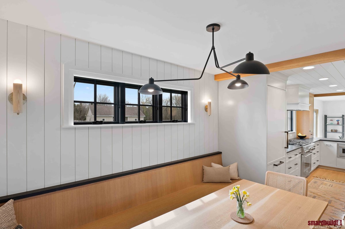 seating nook kitchen remodel in naperville